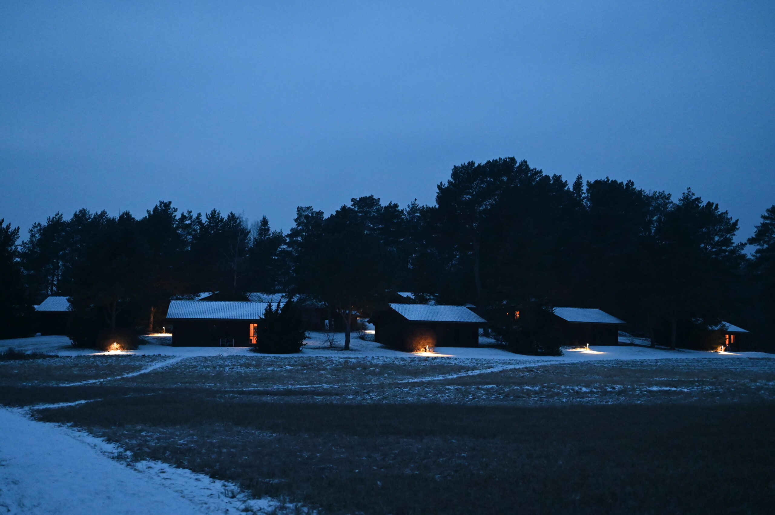 Ferienhäuser im Winter
